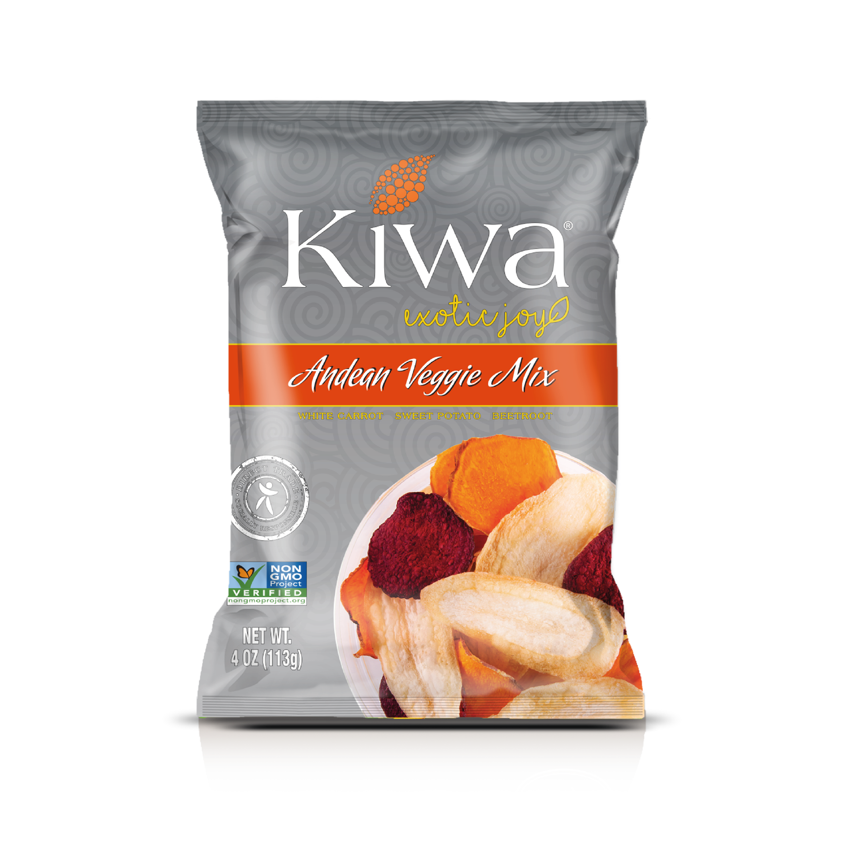 KIWA ANDEAN VEGGIE CHIPS MIX- PACK 4OZ X 4U