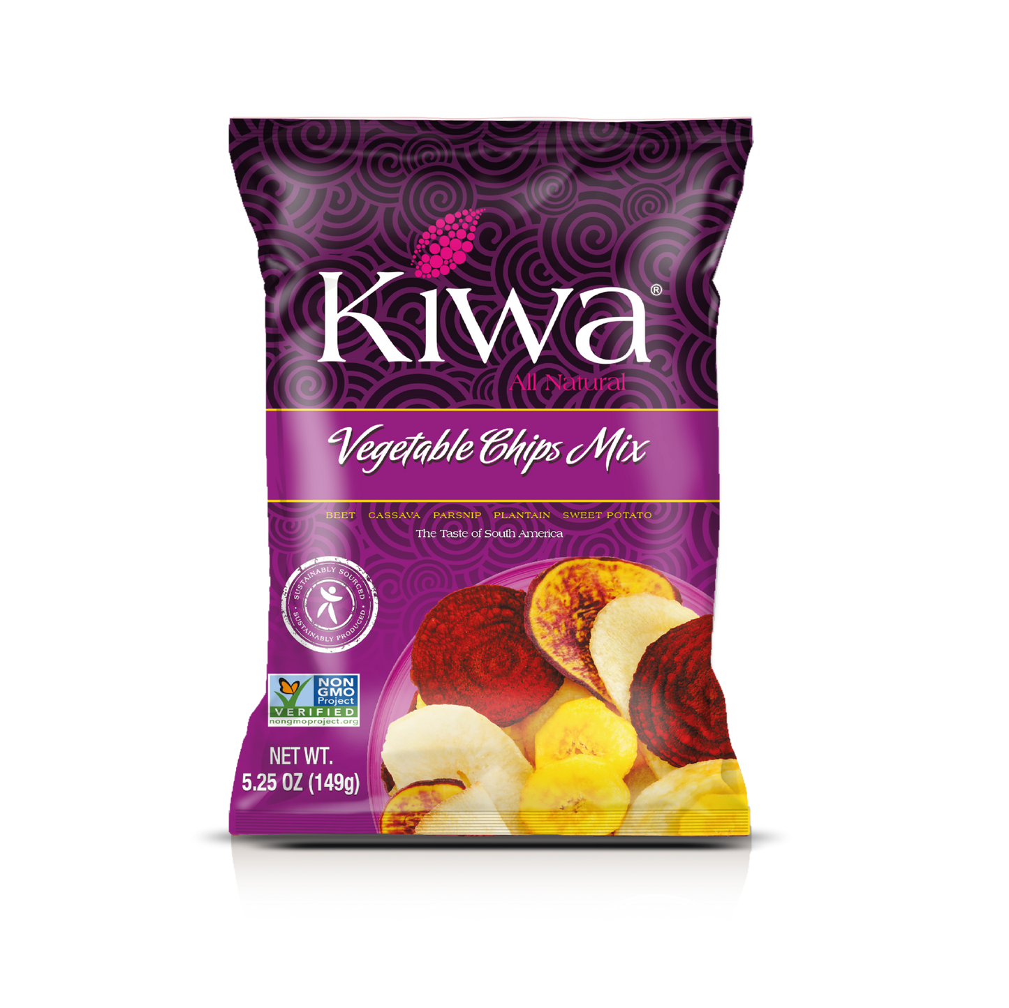 KIWA VEGETABLE CHIPS MIX PACK 5.25OZ x 4U